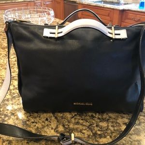 Michael Kors shoulder bag (Black/White Leather)